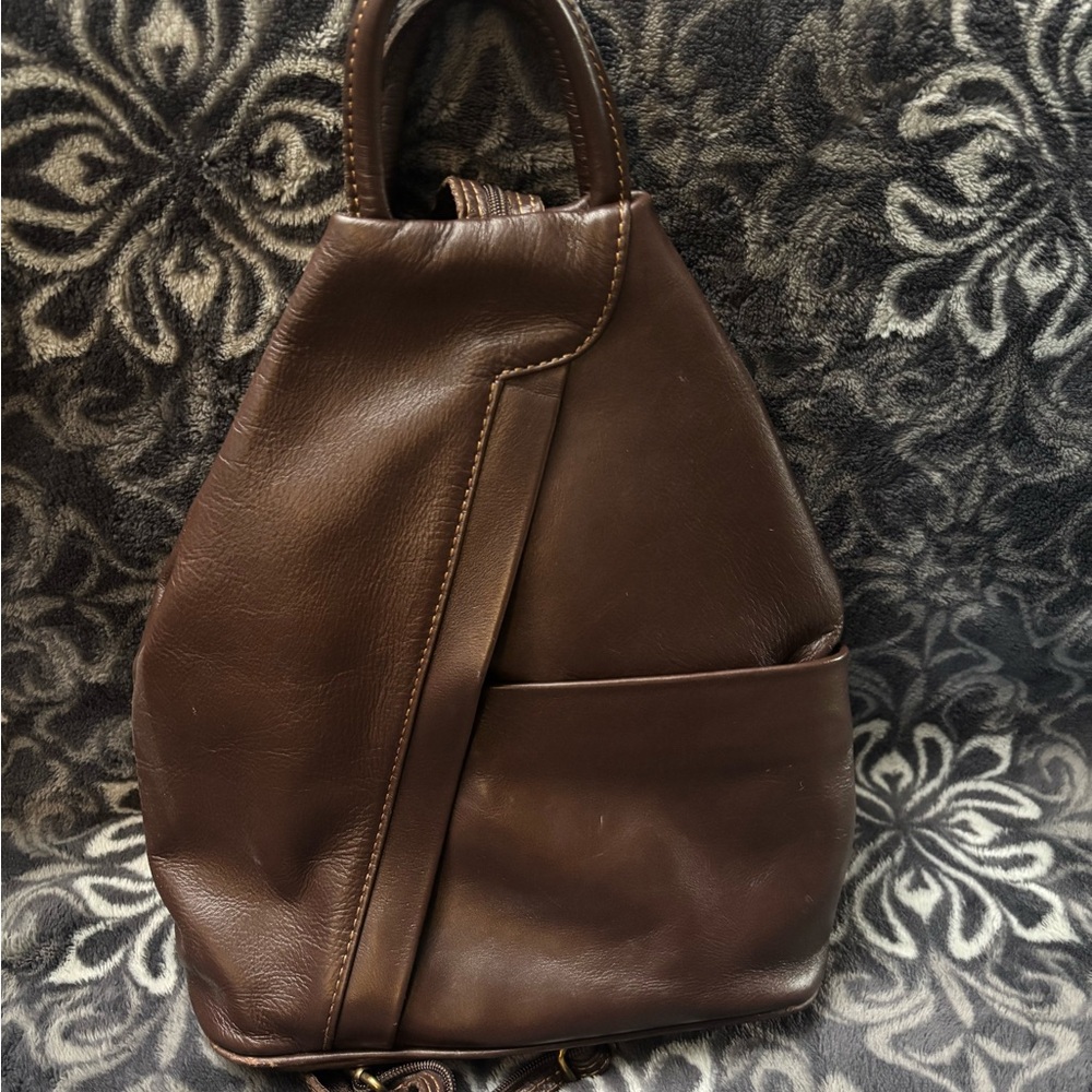Tuscany Leather Brown Leather Backpack